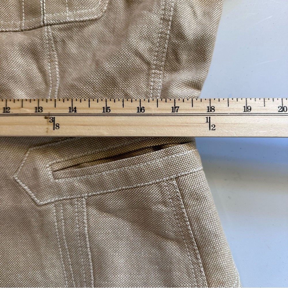 Kasper Petite Linen Blend 3/4 Sleeve Jacket Sz 12P Woven Hook Closure * READ - Picture 10 of 13